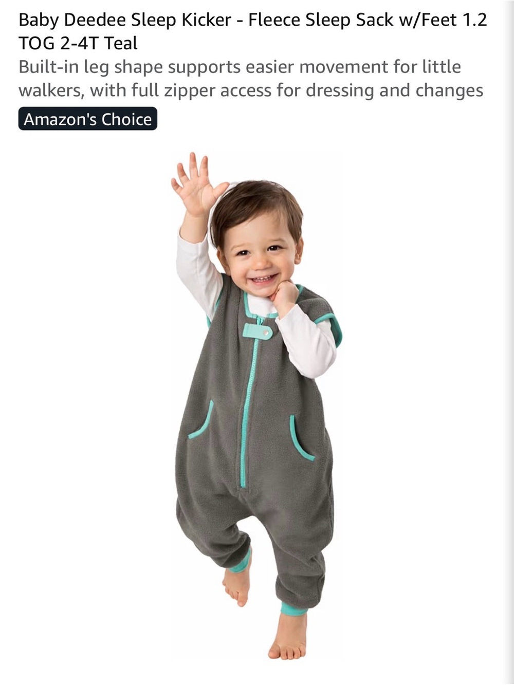 Baby Deedee fleece sleep kicker 2T-4T